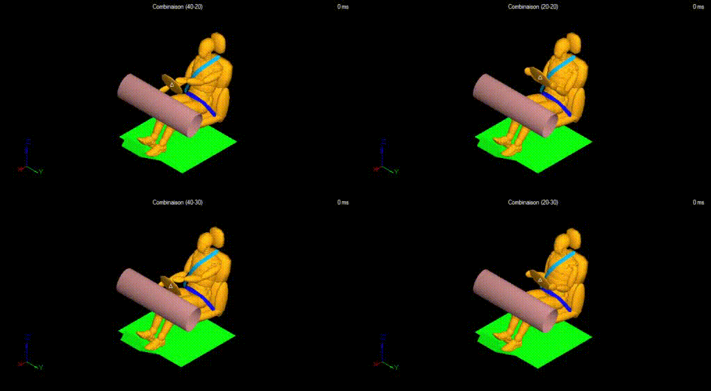 Crash comparison isometric view animation