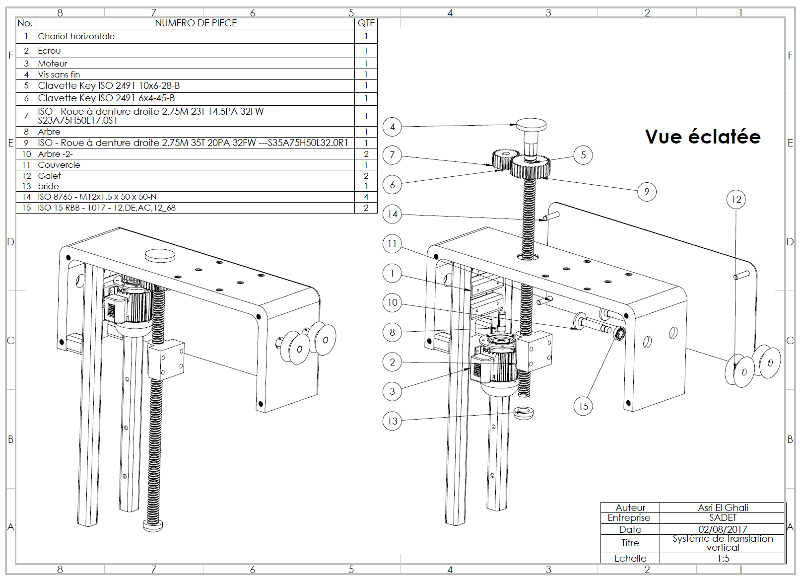 Mobile screw assembly draft